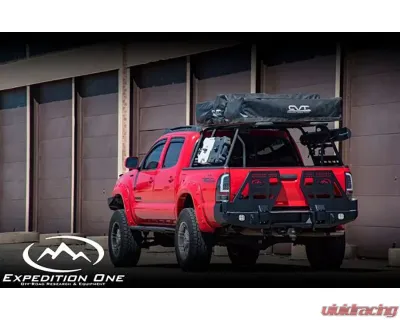 Expedition One Bare Metal Dual Swing Rear Bumper Standard Cut Toyota Tacoma 2nd Gen 2005-2015 - TACO05-15-RB-DSTC-BARE
