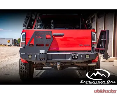 Expedition One Bare Metal Dual Swing Rear Bumper Standard Cut Toyota Tacoma 2nd Gen 2005-2015 - TACO05-15-RB-DSTC-BARE