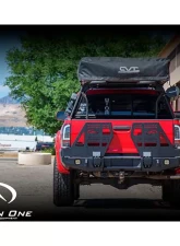 Expedition One Bare Metal Dual Swing Rear Bumper Standard Cut Toyota Tacoma 2nd Gen 2005-2015                                     - TACO05-15-RB-DSTC-BARE - Image 4