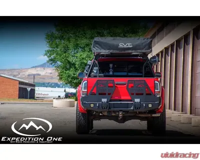 Expedition One Bare Metal Dual Swing Rear Bumper Standard Cut Toyota Tacoma 2nd Gen 2005-2015 - TACO05-15-RB-DSTC-BARE