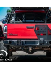 Expedition One Bare Metal Dual Swing High Clearance Rear Bumper Toyota Tacoma 2nd Gen 2005-2015                                     - TACO05-15-RB-DSTC-HC-BARE - Image 3