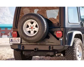 Expedition Bare Metal Trail Series Rear Bumper w/ Smooth Motion Tire Carrier Jeep Wrangler TJ 1997-2006