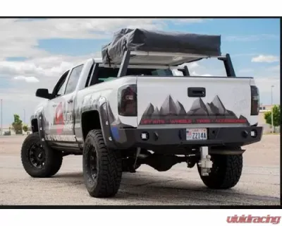 Expedition One Bare Metal Rear Bumper for Chevy 1500 2014-2018 - CHV1500-14-18-RB-S3TC-BARE