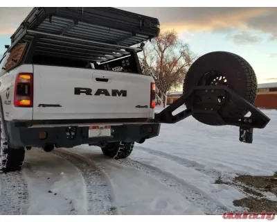 Expedition One S3 Single Swing Rear Bumper Carrier System Bare Metal Toyota Tacoma 2016+ - TACO16+RB-S3TC-BARE