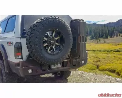 Expedition One Rear Bumper with Dual Tire Carrier System Bare Metal Ford F150 2015-2020 - FORDF150RB-15-20-DSTC-BARE