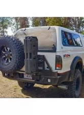 Expedition One Rear Bumper with Dual Tire Carrier System Bare Metal Ford F150 2015-2020                                     - FORDF150RB-15-20-DSTC-BARE - Image 2