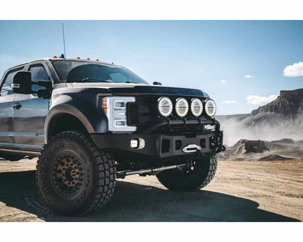 Expedition One Range Max Ultra HD Front Bumper With Extended Flairs Bare Metal No Hoops Ford F450 2017+ - FORDF450-EXT-17+-FB-BARE