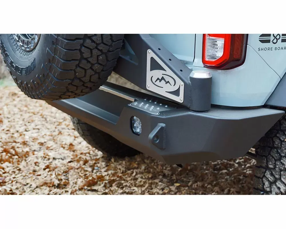 Expedition One Trail Seriees Rear Bumper with Tire Carrier System Bare Metal Ford Bronco 2021+ - FORD-BRNC-21+-RB-STC-BARE