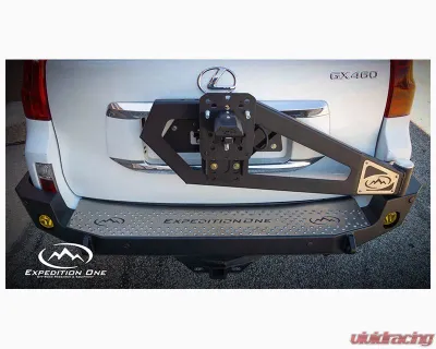 Expedition One Single Swing Rear Bumper Carrier System (Single Swing Arm/Bare Metal) Lexus GX460 2010+ - LX46-10+RB-STC-BARE