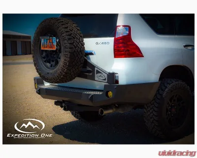 Expedition One Single Swing Rear Bumper Carrier System (Single Swing Arm/Bare Metal) Lexus GX460 2010+ - LX46-10+RB-STC-BARE