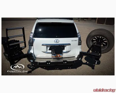 Expedition One Rear Bumper w/Dual Swing Carrier System (Bare Metal) Lexus GX460 2010+ - LX46-10+RB-DSTC-BARE