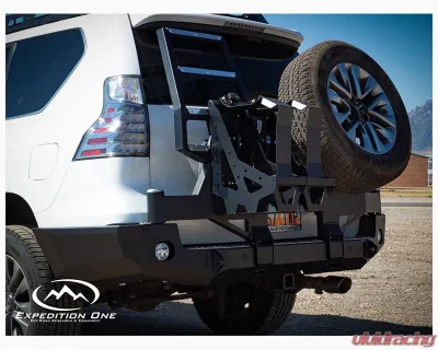 Expedition One Rear Bumper w/Dual Swing Carrier System (Bare Metal) Lexus GX460 2010+ - LX46-10+RB-DSTC-BARE
