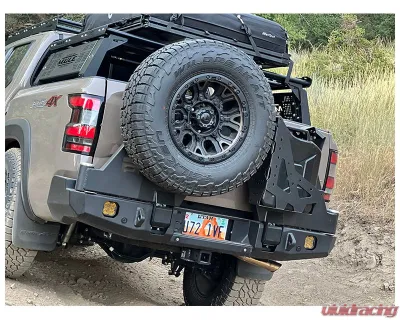 Expedition One Rear Bumper w/Dual Swing Carrier System (Bare Metal) Nissan Frontier 2022+ - NF-22+RB-DSTC-BARE
