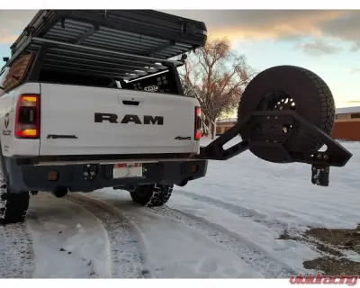 Expedition One Series S3 Single Swing Rear Bumper Carrier System Bare Metal Ford F250/350 2017+ - FORDF250/350/450-17+-RB-S3TC-BARE