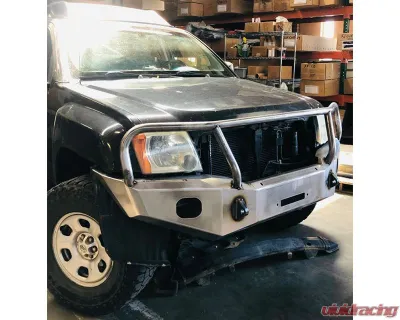 Expedition One Trail Series Textured Black Powder Coat Front Bumper w/ Wraparound Bullbar Hoop Nissan Xterra 2009-2015 - XTERRA-FB-BB-PC