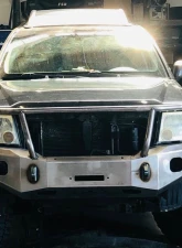 Expedition One Trail Series Textured Black Powder Coat Front Bumper w/ Wraparound Bullbar Hoop Nissan Xterra 2009-2015                                     - XTERRA-FB-BB-PC - Image 3