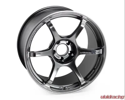 Advan RG-4 Wheel 18x9 5x114.3 25mm Racing Hyper Black & Ring - YA48I25EHBR
