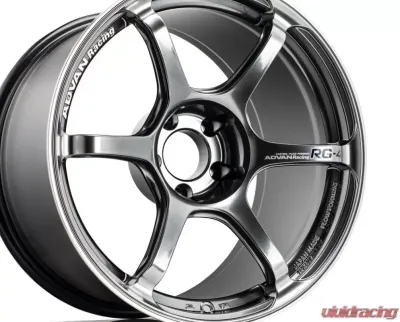 Advan RG-4 Wheel 18x9 5x114.3 25mm Racing Hyper Black & Ring - YA48I25EHBR