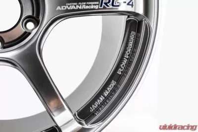 Advan RG-4 Wheel 18x9 5x114.3 25mm Racing Hyper Black & Ring - YA48I25EHBR
