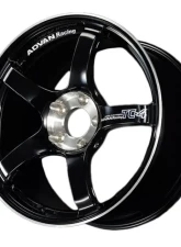 Advan TC-4 Special Edition Wheel 18x8 5x114.3 45mm Racing Gloss Black & Diamond Cut                                     - YADS8G45EBF - Image 4
