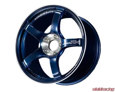 Advan TC-4 Special Edition Wheel 16x5.5 4x100 45mm Racing Indigo Blue & Diamond Cut - YADS6B45AEF