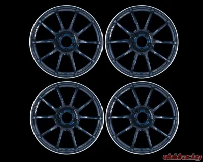 Advan Honda Civic | Acura Integra 1995-2000 RZII Wheel Set of 4 16x7 4x100 41mm Racing Indigo Blue & Ring - VR-153014746