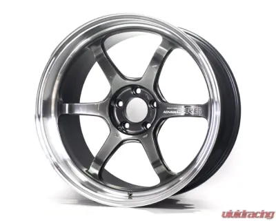 Advan R6 Wheel 18x8.5 5x112 45mm Machining & Hyper Platinum Black - YA68H45MMPB