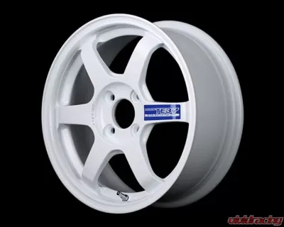 Volk Racing TE37 Gravel II Wheel 15x6 4x100 40mm Dash White for Cars - WVXA40ADW