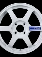 Volk Racing TE37 Gravel II Wheel 15x6 4x100 40mm Dash White for Cars                                     - WVXA40ADW - Image 2