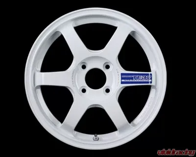 Volk Racing TE37 Gravel II Wheel 15x6 4x100 40mm Dash White for Cars - WVXA40ADW