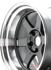 Volk Racing TE37V Wheel 14x8 4x114.3 0mm Gunmetal/Rim DC                                     - WVDVBC00BG - Image 6