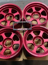 Volk Racing TE37XT M-Spec Wheel Set of 4 Toyota Tundra 18x9.5 5x150 0mm Matte Red                                     - VR-152795572 - Image 6