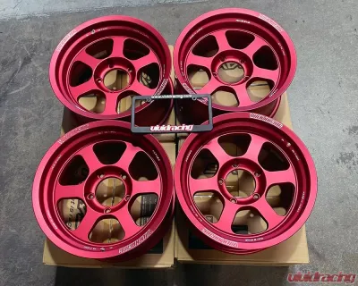 Volk Racing TE37XT M-Spec Wheel Set of 4 Toyota Tundra 18x9.5 5x150 0mm Matte Red - VR-152795572