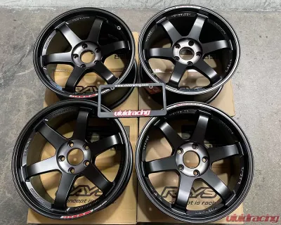 Volk Racing TE37 SL Black Edition III Wheel Set of 4 18x9.5 5x120 37mm Pressed Black/Rim REDOT Honda Civic FK8 | FL5 Type-R - VR-154734140