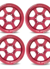 Volk Racing TE37XT M-Spec Wheel Set of 4 Toyota 4Runner | Tacoma 18x9 6x139.7 0mm Matte Red                                     - VR-152901114 - Image 5