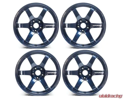 Volk Racing TE37 Saga S-plus Wheel Set 18x10 | 18x12 Mag Blue Nissan GT-R R35 - VR-153883961