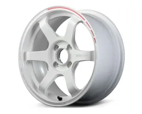 Volk Racing TE37 Sonic Time Attack Edition Wheel 15x5 4x100 44mm White/REDOT