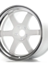 Volk Racing TE37V Mark-II Wheel 18x10.5 5x114.3 15mm Dash White Polished Lip                                     - WVDVAC15EDWF - Image 9