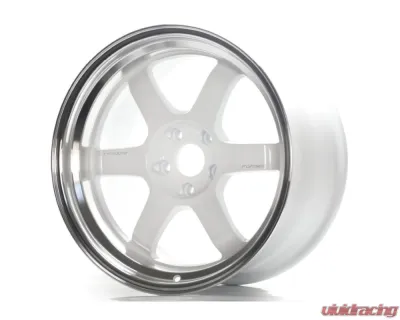 Volk Racing TE37V Mark-II Wheel 18x10.5 5x114.3 15mm Dash White Polished Lip - WVDVAC15EDWF