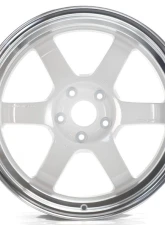 Volk Racing TE37V Mark-II Wheel 18x10.5 5x114.3 15mm Dash White Polished Lip                                     - WVDVAC15EDWF - Image 2