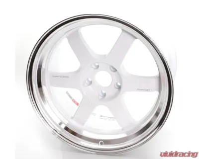 Volk Racing TE37V Mark-II Wheel 18x10.5 5x114.3 15mm Dash White Polished Lip - WVDVAC15EDWF