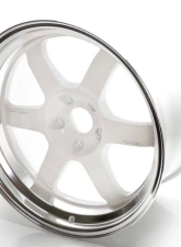 Volk Racing TE37V Mark-II Wheel 18x10.5 5x114.3 15mm Dash White Polished Lip                                     - WVDVAC15EDWF - Image 4