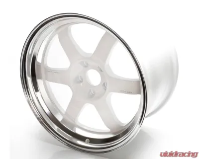 Volk Racing TE37V Mark-II Wheel 18x10.5 5x114.3 15mm Dash White Polished Lip - WVDVAC15EDWF