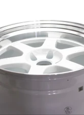 Volk Racing TE37V Mark-II Wheel 18x10.5 5x114.3 15mm Dash White Polished Lip                                     - WVDVAC15EDWF - Image 5