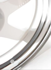 Volk Racing TE37V Mark-II Wheel 18x10.5 5x114.3 15mm Dash White Polished Lip                                     - WVDVAC15EDWF - Image 7