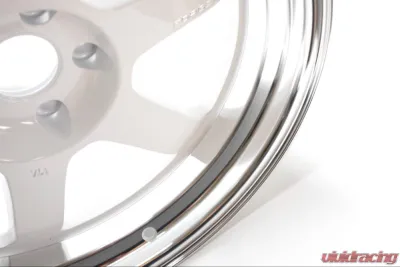 Volk Racing TE37V Mark-II Wheel 18x10.5 5x114.3 15mm Dash White Polished Lip - WVDVAC15EDWF