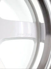 Volk Racing TE37V Mark-II Wheel 18x10.5 5x114.3 15mm Dash White Polished Lip                                     - WVDVAC15EDWF - Image 8