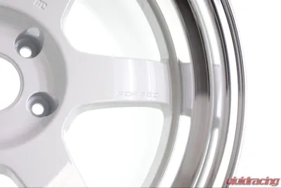 Volk Racing TE37V Mark-II Wheel 18x10.5 5x114.3 15mm Dash White Polished Lip - WVDVAC15EDWF