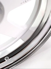 Volk Racing TE37V Mark-II Wheel 18x10.5 5x114.3 15mm Dash White Polished Lip                                     - WVDVAC15EDWF - Image 9