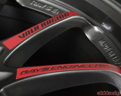 Volk Racing 2pc 17 | 18" CE28SL Spoke Sticker - Red - WCE28SLSTKSR